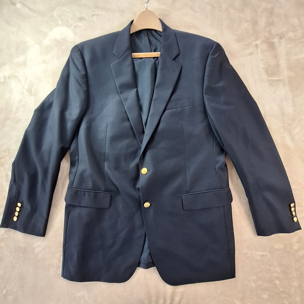 Lauren Ralph Lauren Blazer Men's 42L Blue Single Breasted Golden Buttons